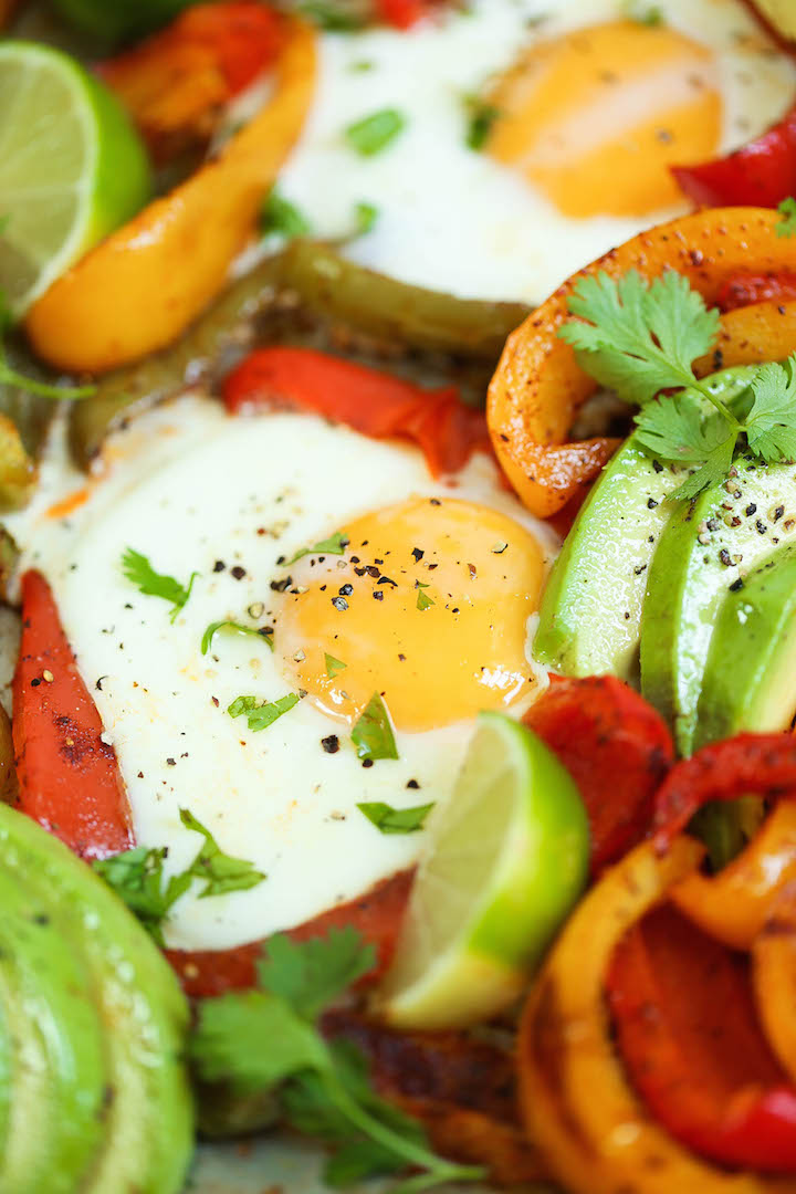 Sheet Pan Breakfast Fajitas Damn Delicious