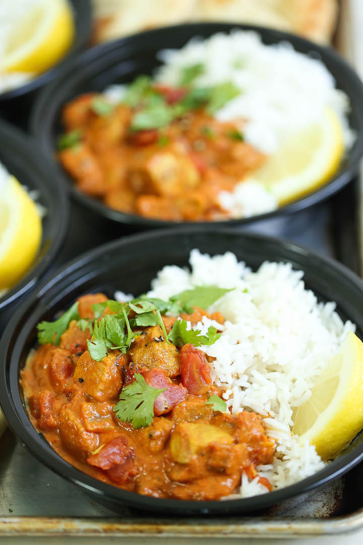 Chicken Tikka Masala Meal Prep - Damn Delicious