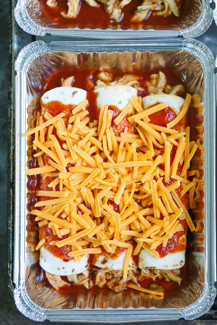 Freezer Chicken Enchiladas Damn Delicious