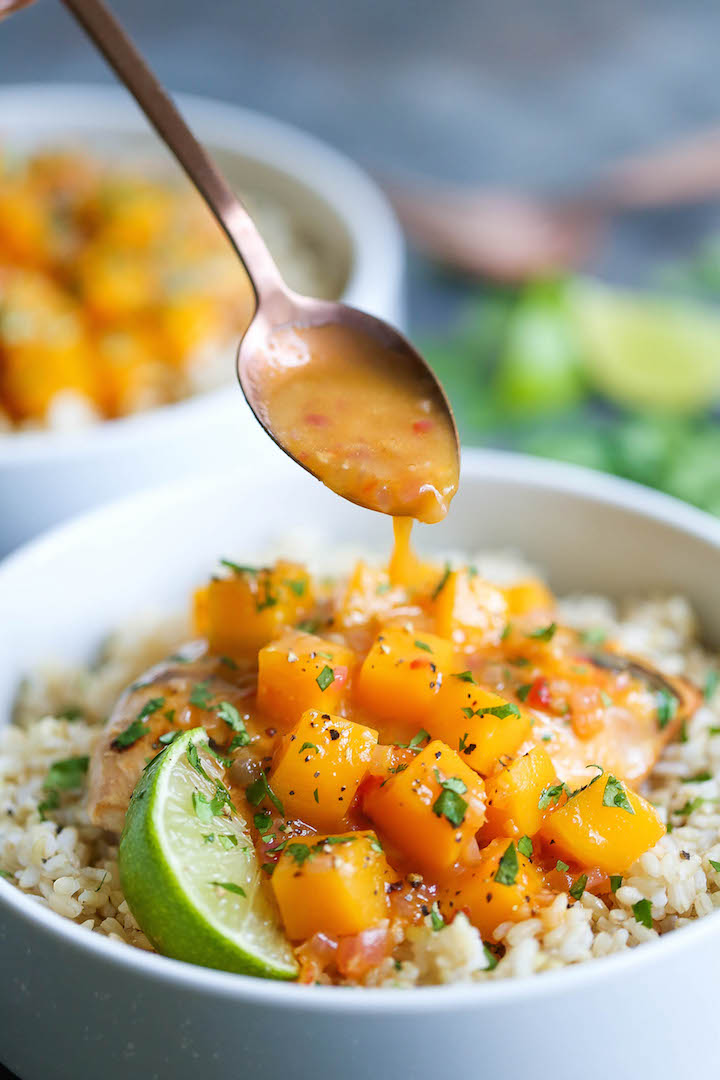 Mango Chicken with Coconut Rice