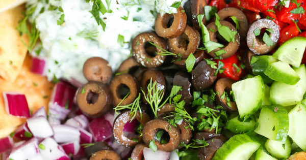 Sheet Pan Greek Nachos Damn Delicious