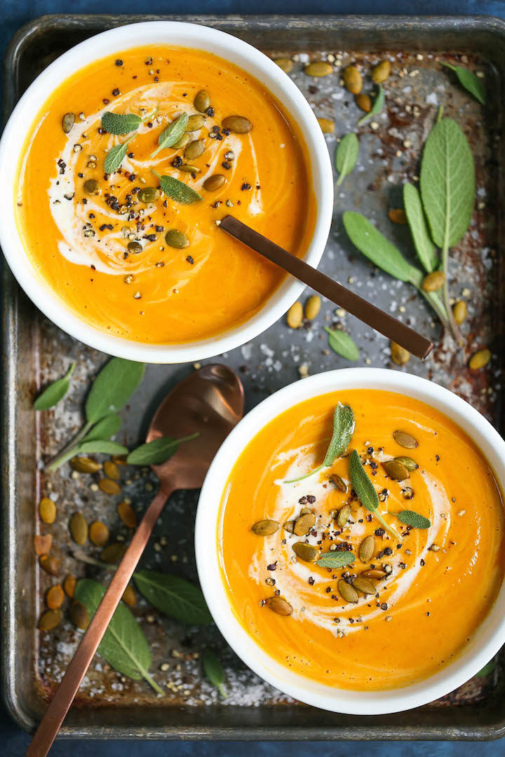 Roasted Pumpkin Soup - Damn Delicious