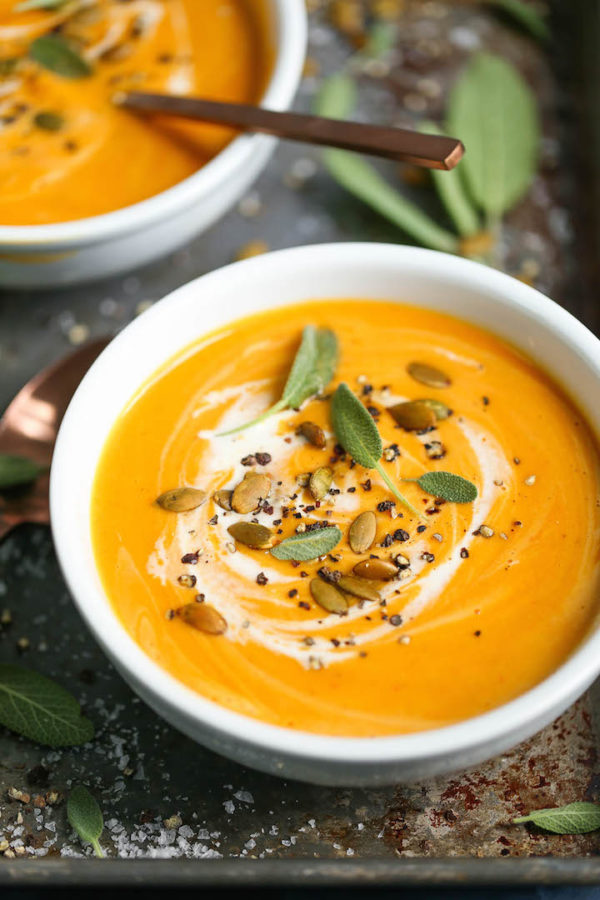 Roasted Pumpkin Soup - Damn Delicious