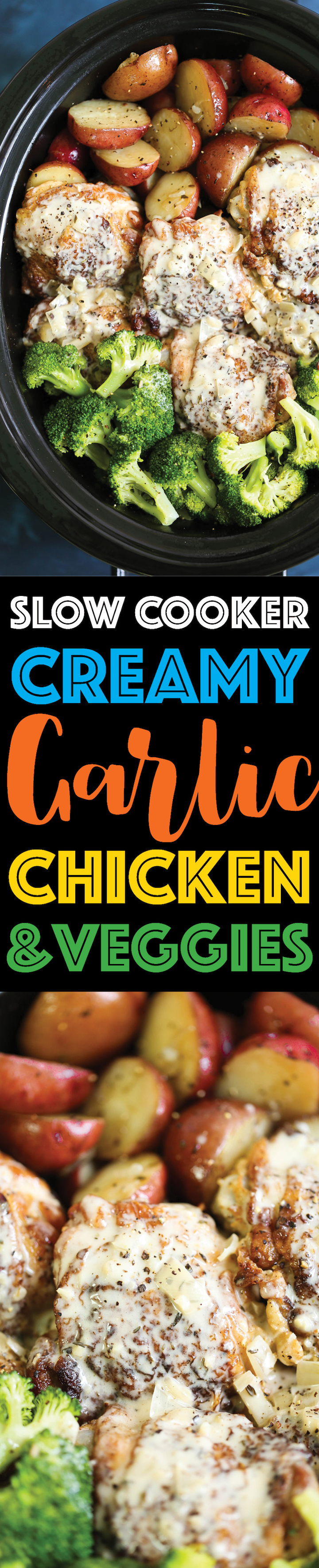 Slow Cooker Garlic Butter Chicken and Veggies - The Magical Slow Cooker