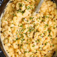 Slow Cooker Four Cheese Mac and Cheese