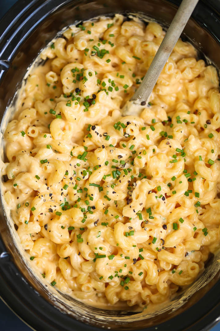 Slow Cooker Four Cheese Mac and Cheese -Crockpot Dinner Recipes