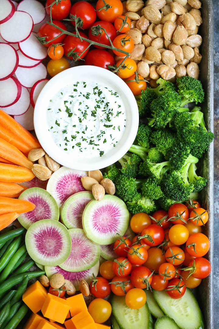 Vegetable Platter With Greek Yogurt Ranch Damn Delicious