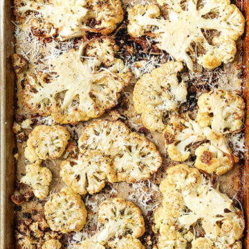 Garlic Parmesan Cauliflower Steaks - Damn Delicious