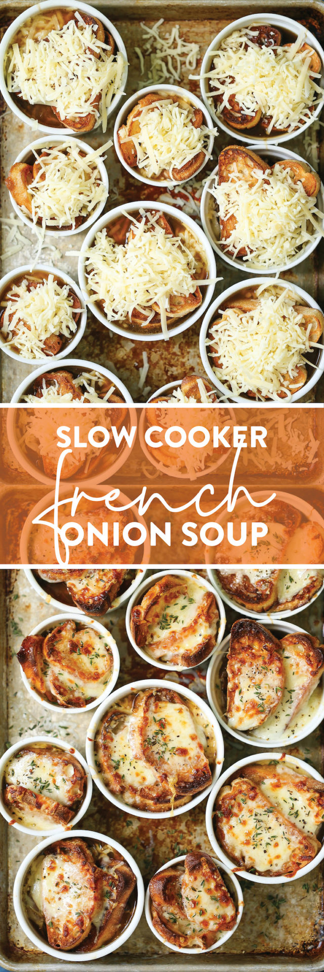 Slow Cooker French Onion Soup - Damn Delicious