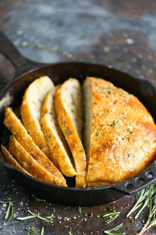 No Knead Rosemary Bread Recipe Damn Delicious