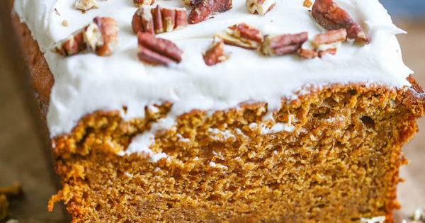 Pumpkin Spice Bread With Cream Cheese Frosting Damn Delicious