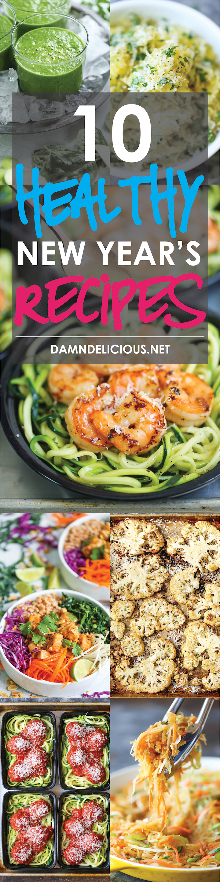 10 Healthy New Year's Recipes - New Year, New You! Stick to those resolutions with these simple, quick and easy, hearty, healthy recipes! From meal prep recipes for the week to 30 min dinners! No excuses. These recipes are just TOO EASY!