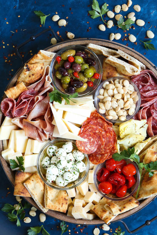 Antipasto Appetizer Cheese Board - Damn Delicious