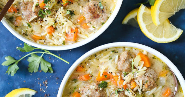 Chicken Meatball Noodle Soup Recipe Damn Delicious