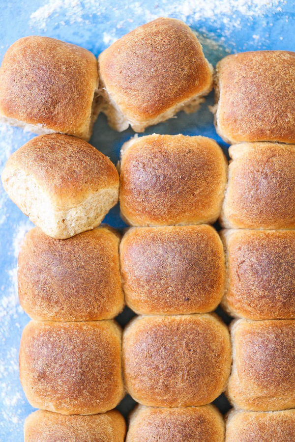 Honey Whole Wheat Dinner Rolls Damn Delicious