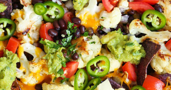 Sheet Pan Cauliflower Nachos Damn Delicious