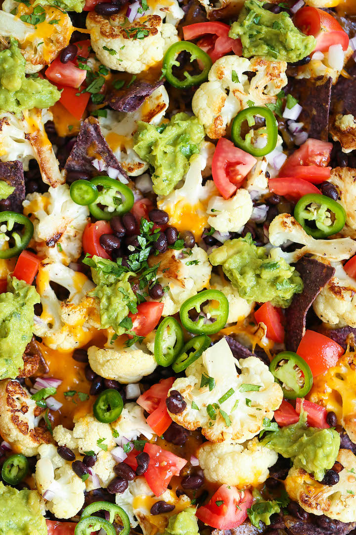 Sheet Pan Cauliflower Nachos Damn Delicious