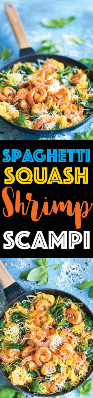 Shrimp Scampi Spaghetti Squash - Damn Delicious