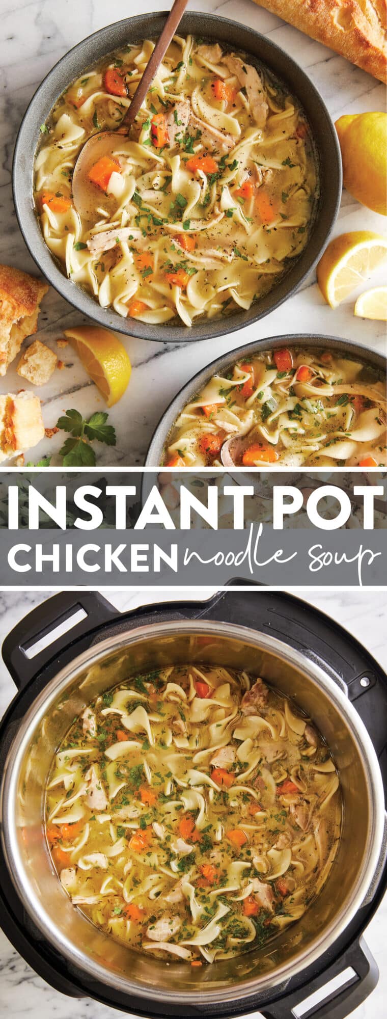 Instant Pot Chicken Noodle Soup (Dump-and-Go!) - Thriving Home