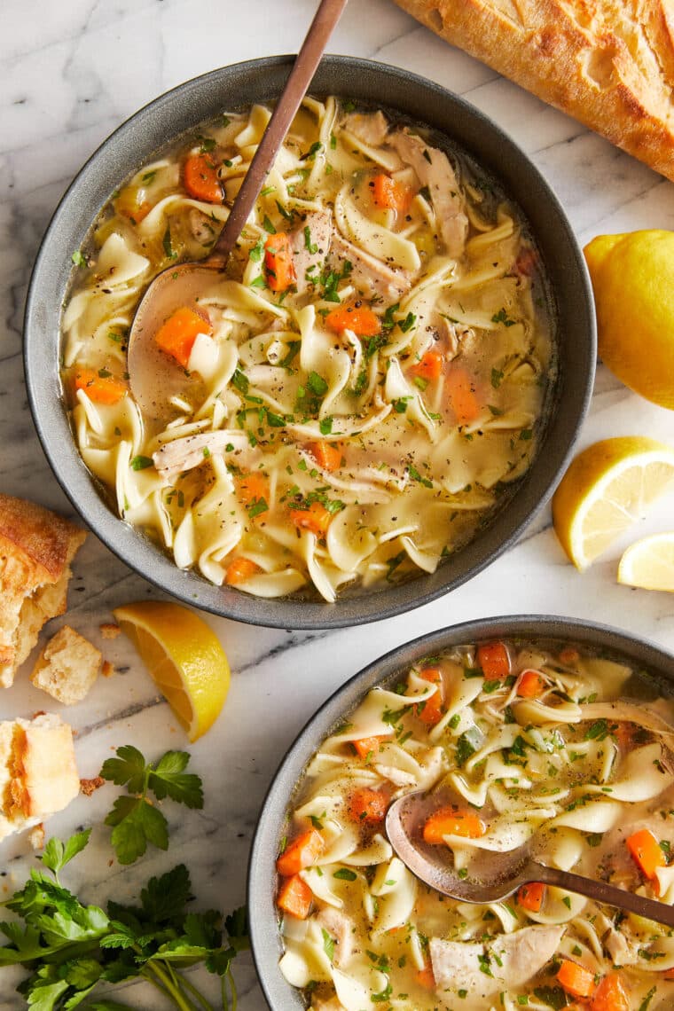 Instant Pot Chicken Noodle Soup - The easiest and BEST chicken noodle soup you will ever make in your IP! So cozy, so hearty, and so so good.