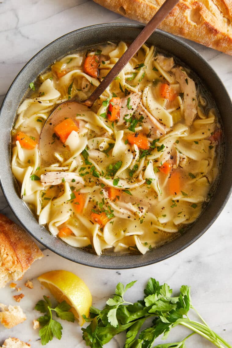 Instant Pot Chicken Noodle Soup - The easiest and BEST chicken noodle soup you will ever make in your IP! So cozy, so hearty, and so so good.
