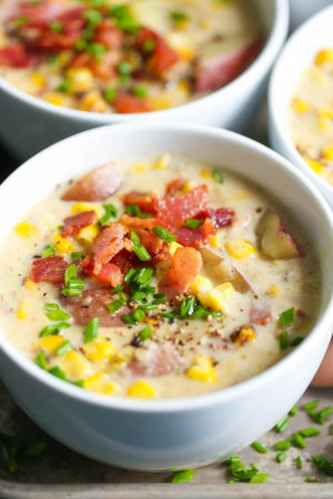 Instant Pot Potato Corn Chowder - Damn Delicious