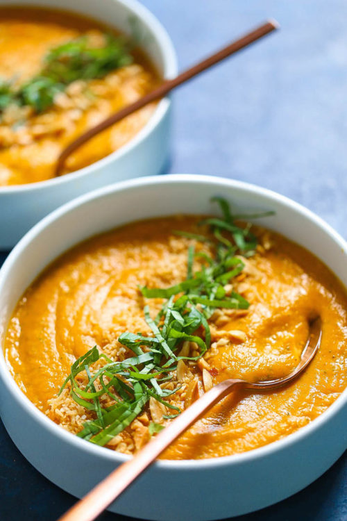 Thai Sweet Potato and Carrot Soup - Damn Delicious