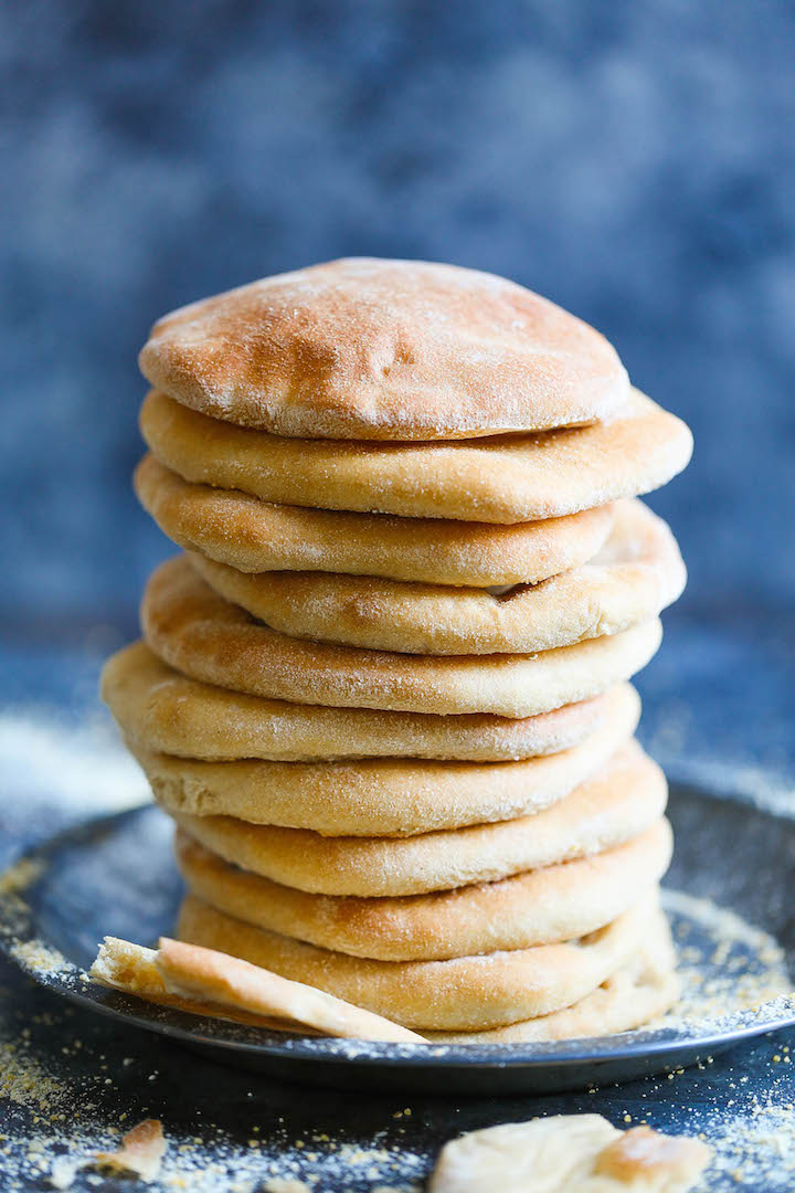 Whole Wheat Pita Bread - There really is nothing better than homemade pita bread. It is so much healthier and it is unbelievably soft and fluffy. You will never want store-bought pita bread EVER AGAIN!
