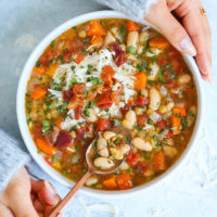 Hearty Lentil and White Bean Soup