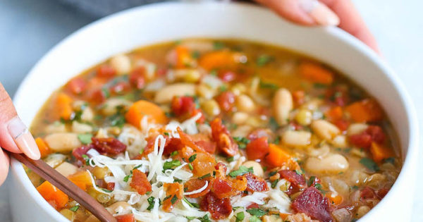 Hearty Lentil And White Bean Soup Damn Delicious