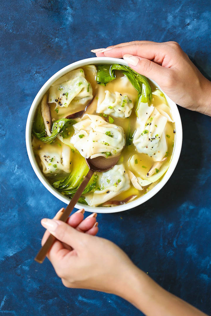 Thai Basil Chicken Wonton Soup