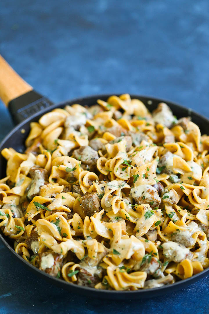 Instant Pot Beef Stroganoff - Hands down the best and EASIEST stroganoff I have ever had! The meat comes out SO AMAZINGLY TENDER, and the sauce is unbelievably oh-so-creamy, it just melts in your mouth!