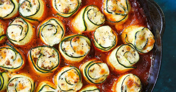 Zucchini Lasagna Roll Ups Damn Delicious