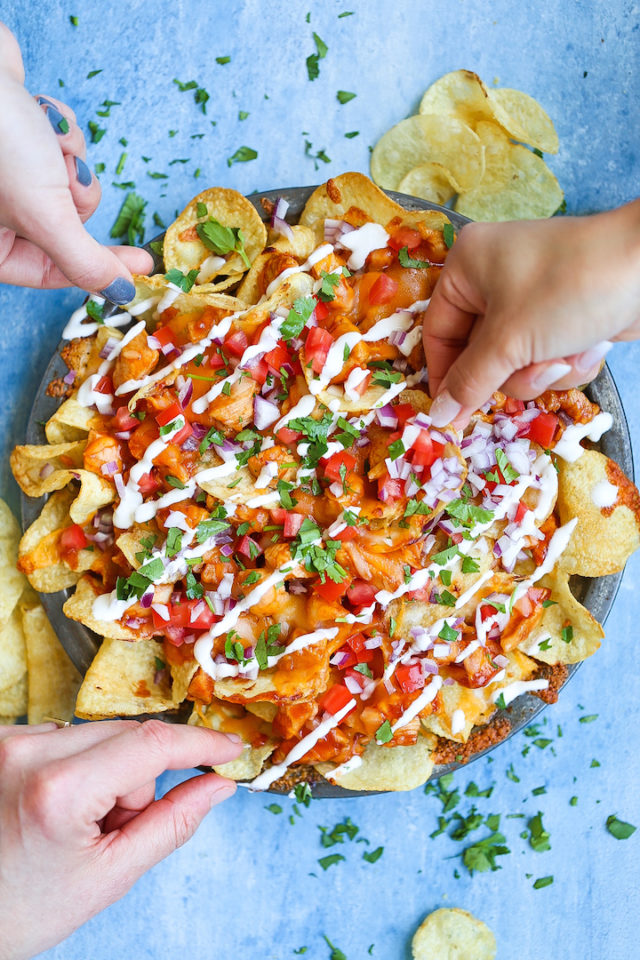 Loaded BBQ Chicken Nachos - Damn Delicious