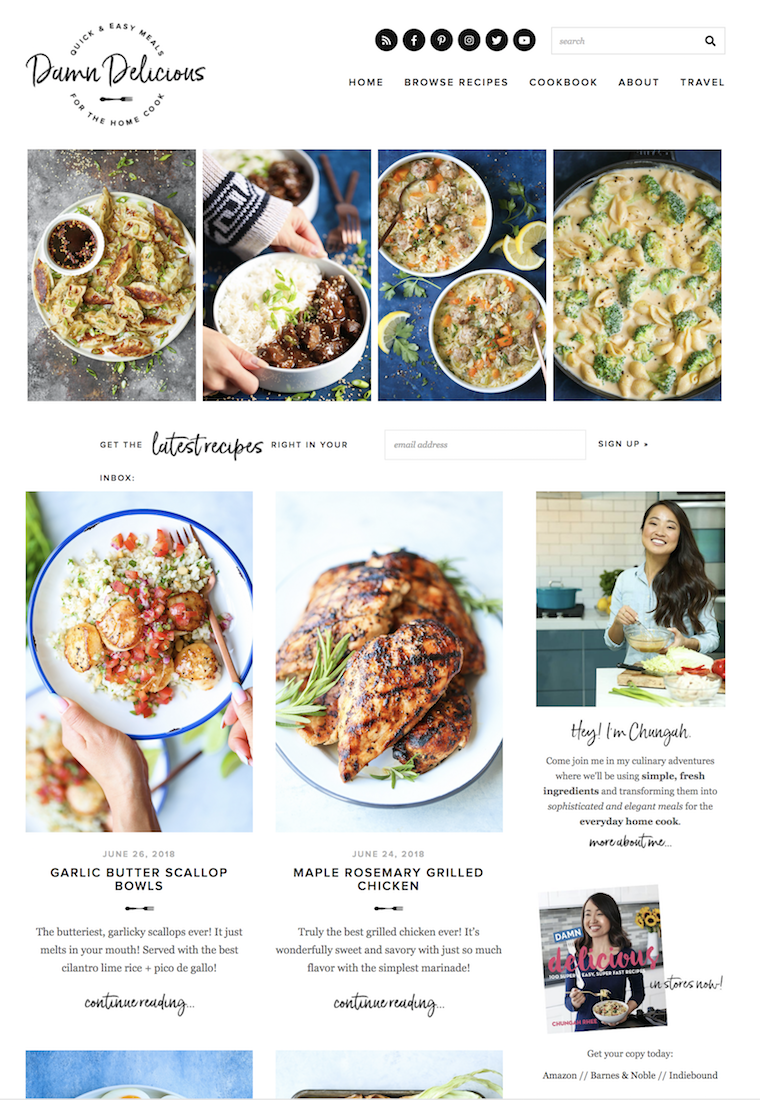 to the New Damn Delicious site Damn Delicious