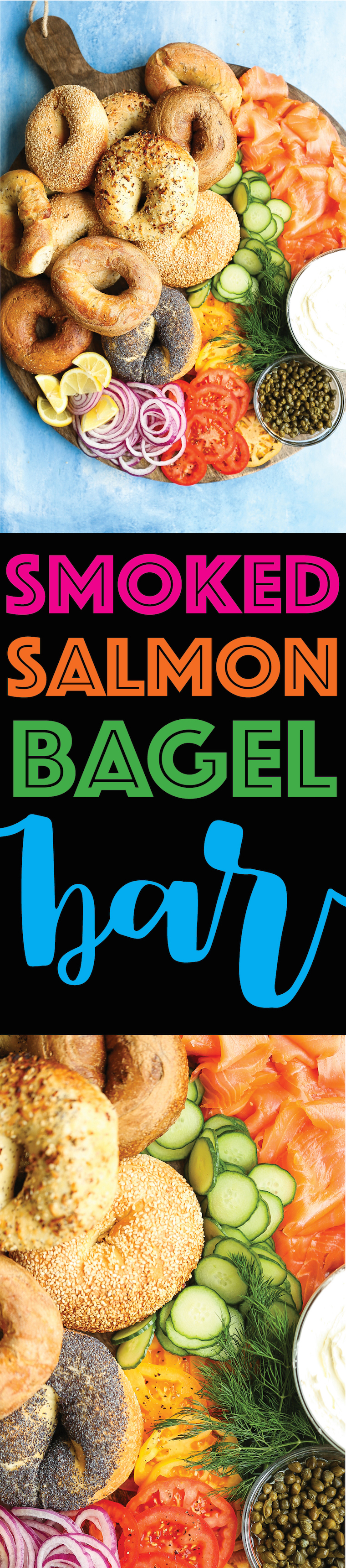 Smoked Salmon Bagel Bar - How to set up the most perfect (yet easiest!) bagel bar! Perfect for brunches and get-togethers! Everyone will be so impressed!