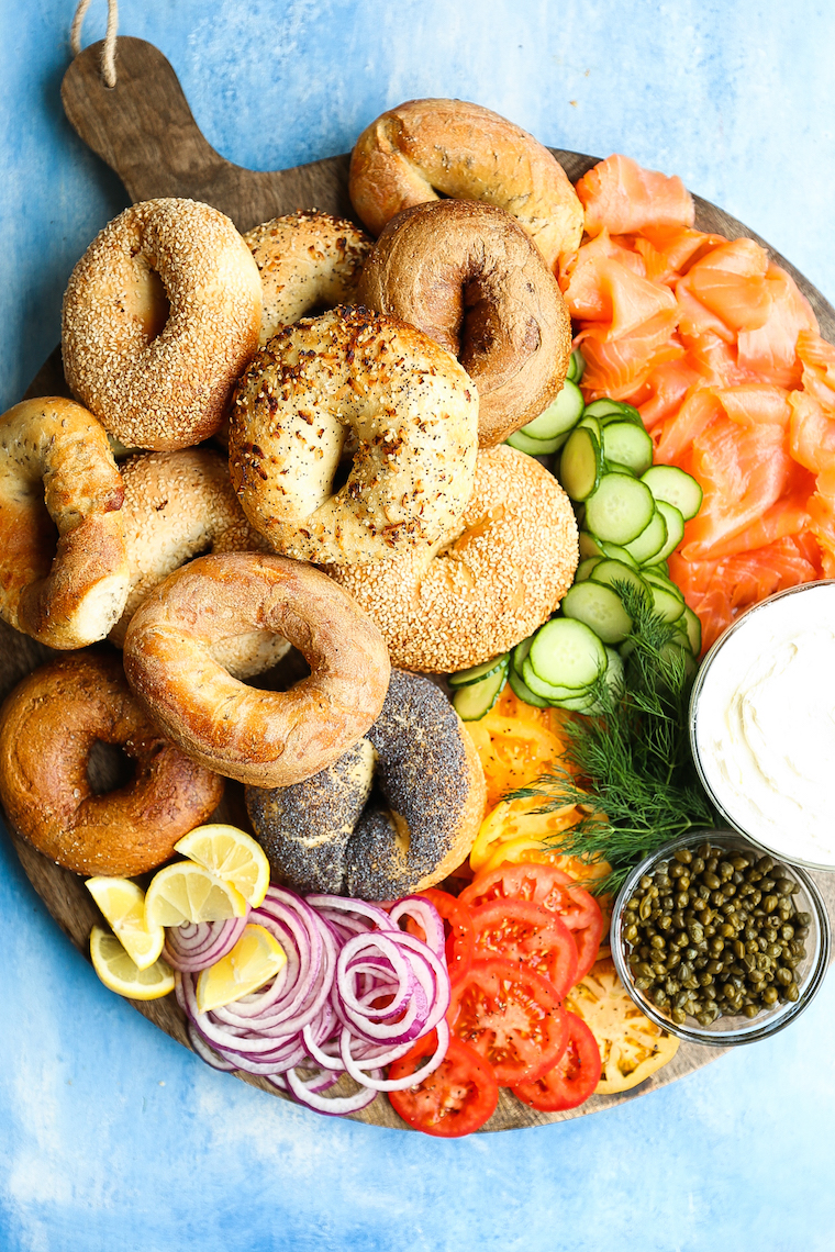 How To Setup An Easy Bagel Bar for Brunch 