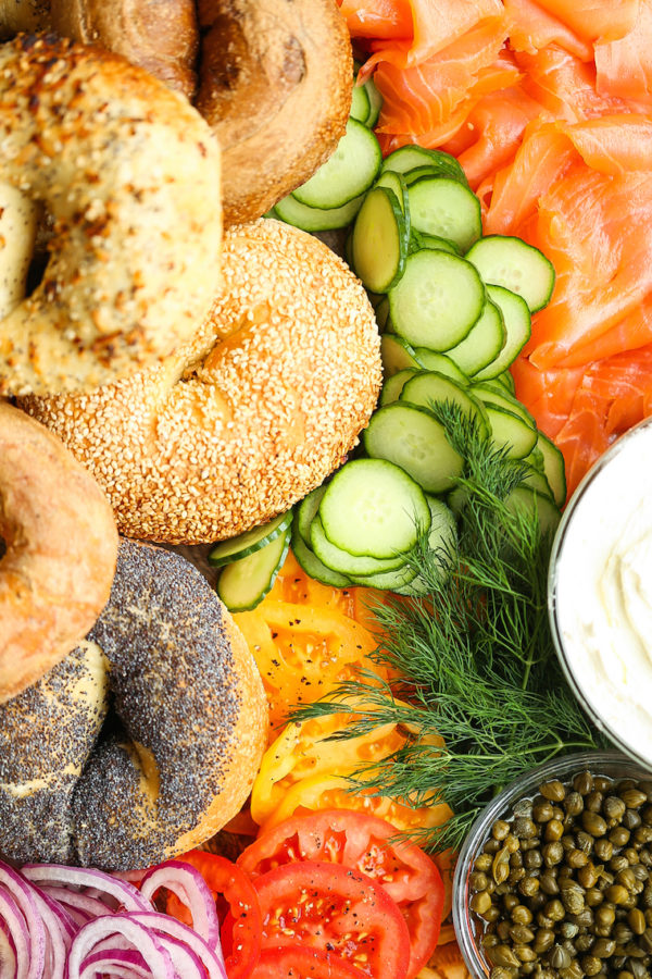 Smoked Salmon Bagel Bar Damn Delicious