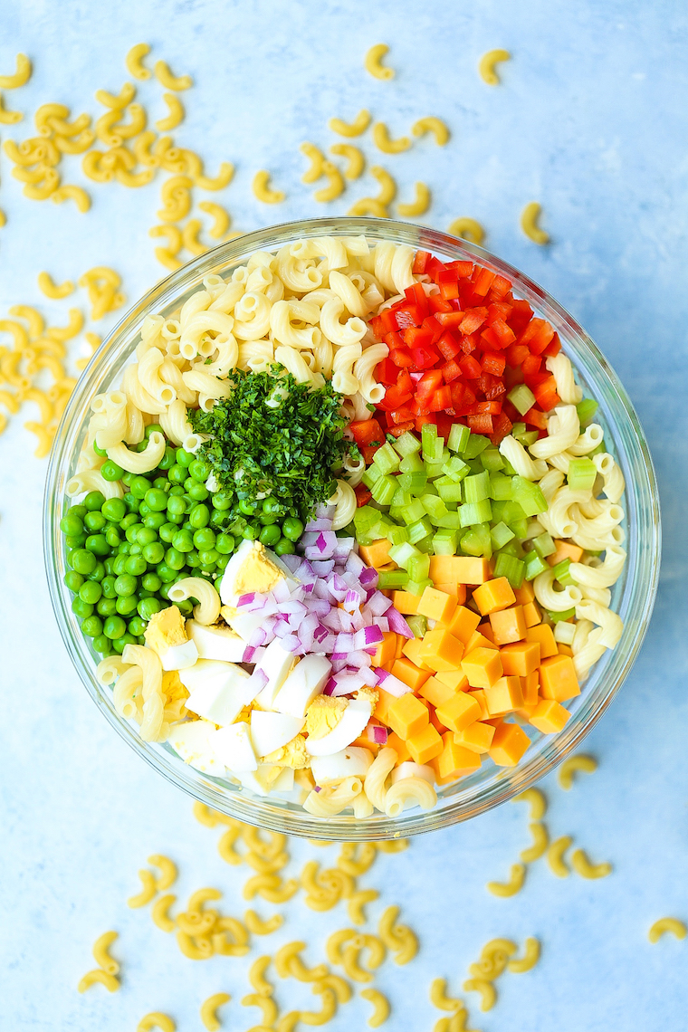 Best Ever Classic Macaroni Salad - The best + easiest old-fashioned macaroni salad to bring to all the BBQs/potlucks! Everyone will be dying for the recipe!