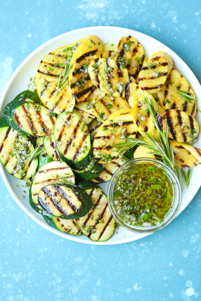 Grilled Garlic Herb Zucchini Damn Delicious