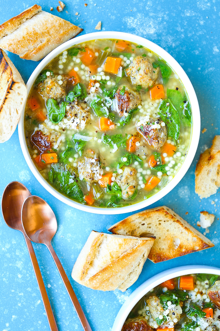 Italian Wedding Soup with Veggie Balls - Joanne Eats Well With Others