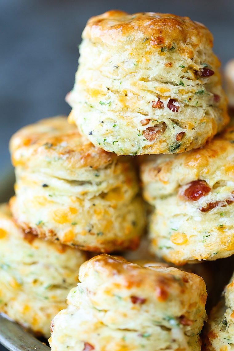 Black Pepper Cheddar Bacon Biscuits Damn Delicious