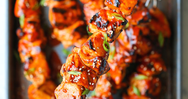 Korean Chicken Kabobs - Damn Delicious