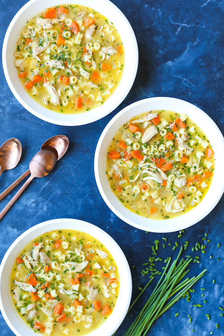 Cold Fighting Chicken Noodle Soup - The most soothing, comforting, cozy soup for the flu season! Quick/easy to make, you'll be feeling better in no time!