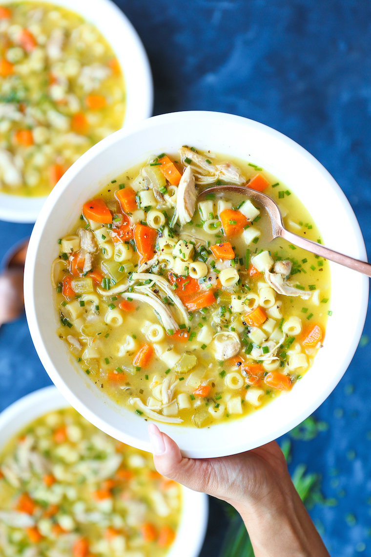 Cold Fighting Chicken Noodle Soup - The most soothing, comforting, cozy soup for the flu season! Quick/easy to make, you'll be feeling better in no time!