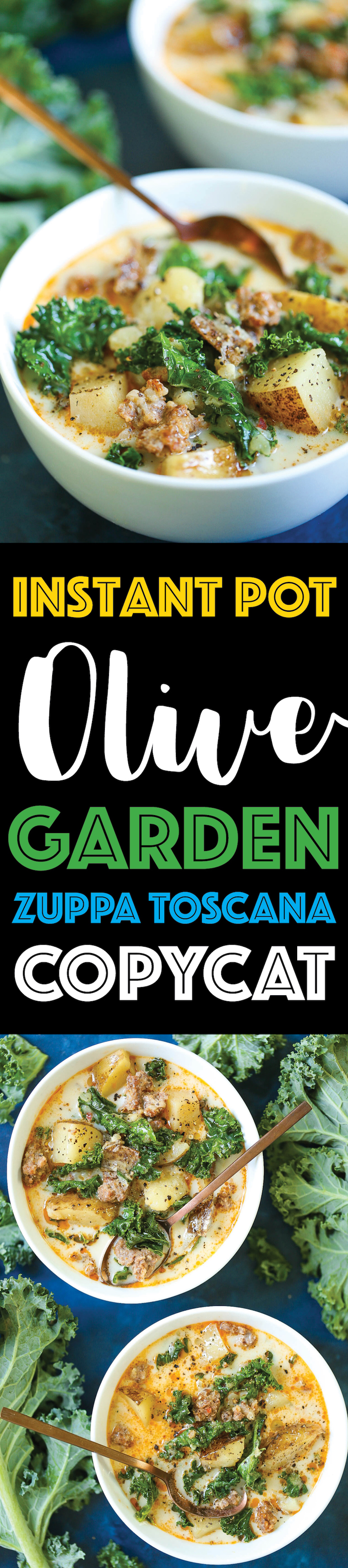 Instant Pot Olive Garden Zuppa Toscana Copycat - This copycat tastes just like the restaurant version except you can make it in the pressure cooker. It is unbelievably easy and effortless – anyone can make it! It is basically fool-proof. Promise!