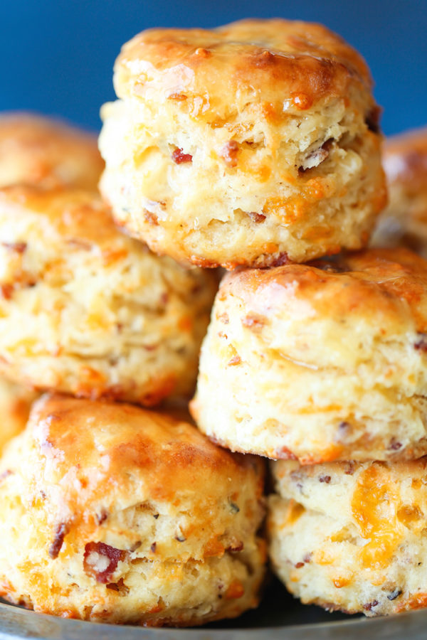 Maple Bacon Cheddar Biscuits Damn Delicious