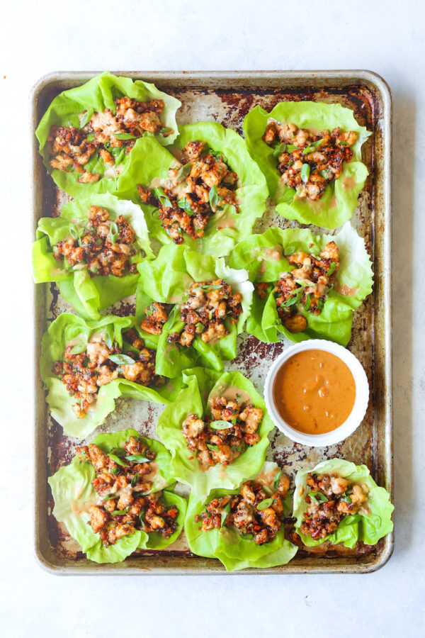 Peanut Chicken Lettuce Wraps Damn Delicious