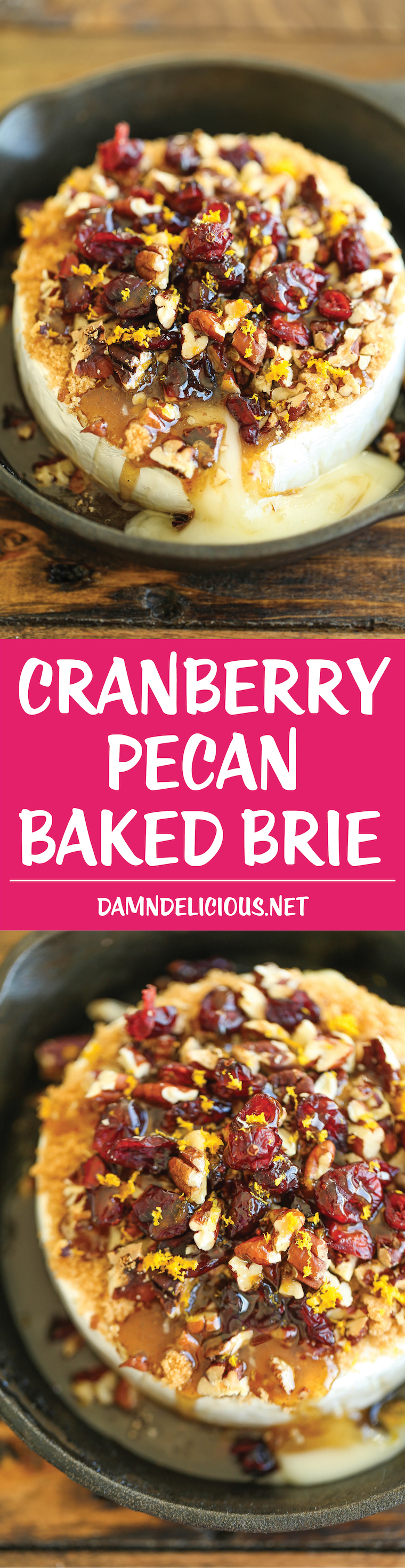 Cranberry Pecan Baked Brie - Simple, elegant and an absolute crowd-pleaser! Best of all, this is one of the easiest appetizers EVER with only 5-10 min prep!