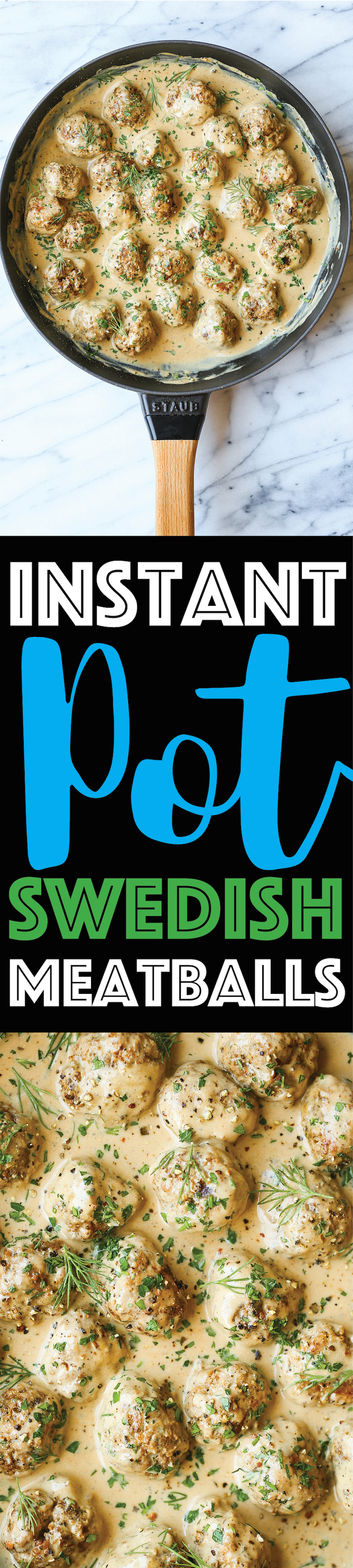 Instant Pot Swedish Meatballs - Easy peasy Swedish meatballs made in your pressure cooker! The meatballs are so tender and the gravy is so rich and creamy!